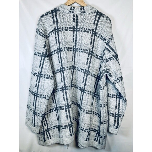 Christopher Banks Gray Plaid Open Front Pocket Cardigan Sweater Plus Size 3X New - Picture 10 of 10